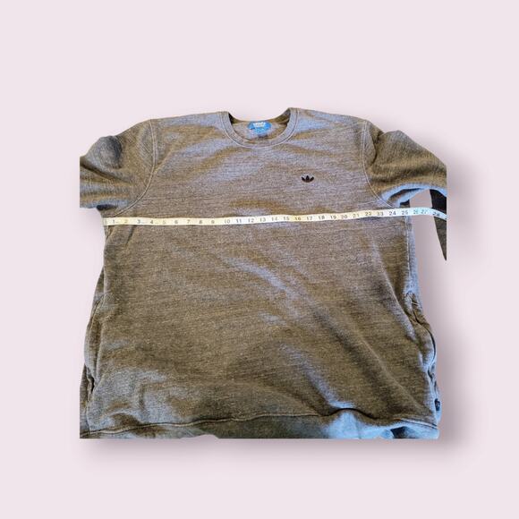 Adidas Blue Tag Men's PE Crew Grey Sweatshirt Zipped Pockets Sz‎ XXL 2015 - Picture 6 of 10